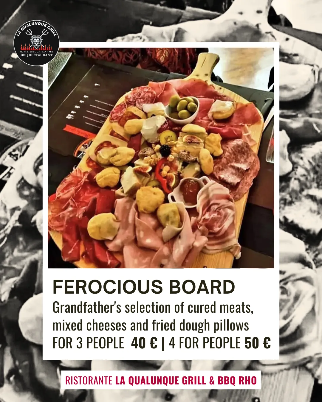grandfather's selection of cured meats mixed cheeses our house fried gnocco.